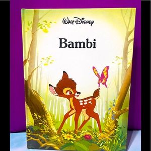 WALT DISNEY’S CLASSIC VINTAGE 1989 COLLECTABLE BAMBI HARDCOVER BOOK 95 Pages